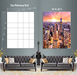 Manhattan Bridge Alive at Night - New York City - Triptych 3 Panel