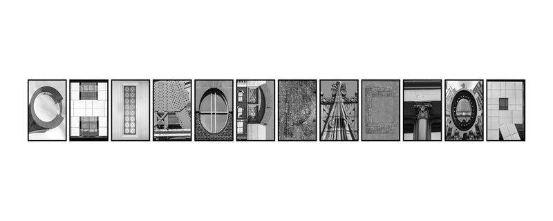 Chiropractor Photo Letter Word Art Print - 8" x 20"