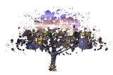 Colorful Skyline Through This Stylish Tree Cutout