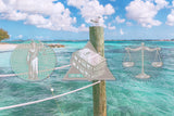 Icons of Law On Bright Blue Caribbean Water