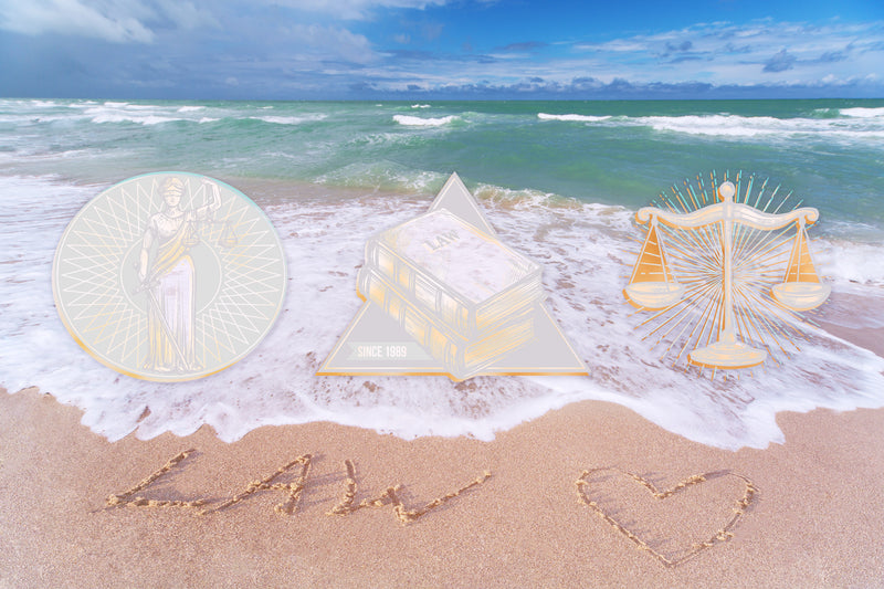 Wall Art waiting room tropical sand Office ocean metal legal balance law scales law icons law books law justice is blind justice icons icon Carribbean Canvas bright Blue beach water beach balance art