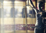 Declaration of Independence & Justice is Blind, Over Law Books