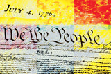 Modern and Colorful Declaration of Independence - We the People.