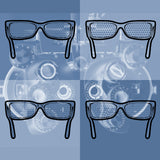 Glasses Frames in Cyanotype Over Phoropter