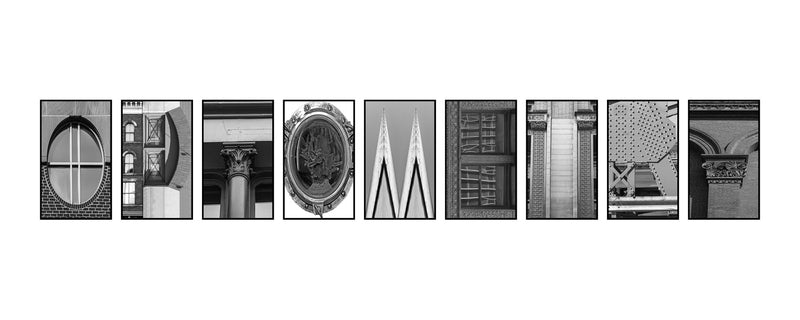 Optometry Photo Letter Word Art Print - 8" x 20"