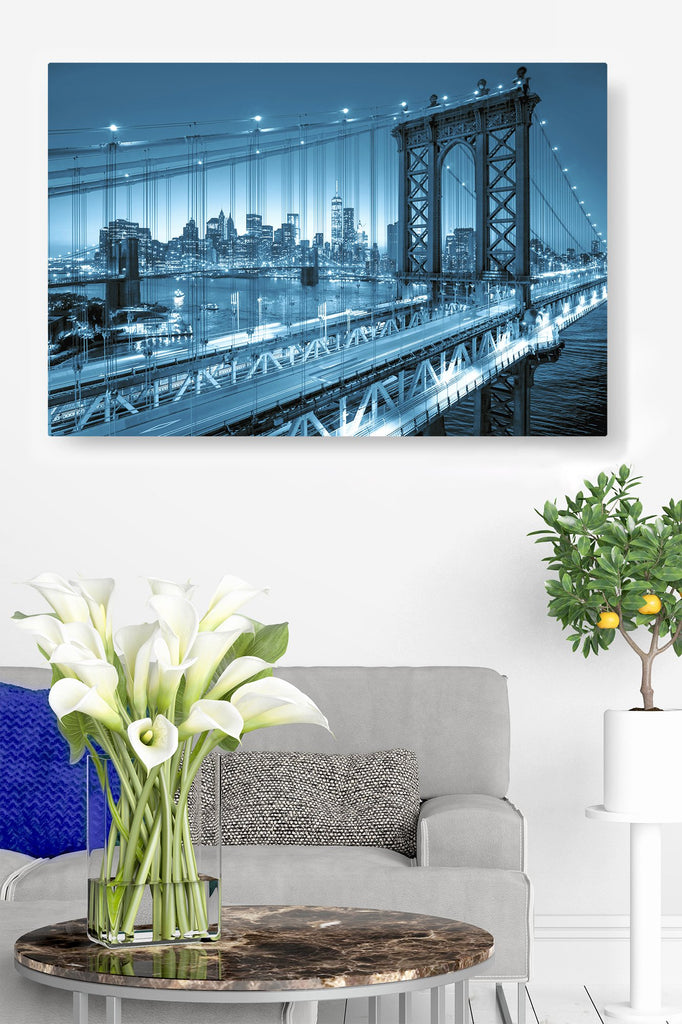 Manhattan Bridge Alive at Night - New York City