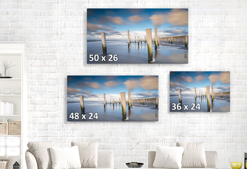 Peaceful Posts, Mooring, Blue, Sand