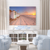 Cabana Beach Sunset, White Sand, Wide