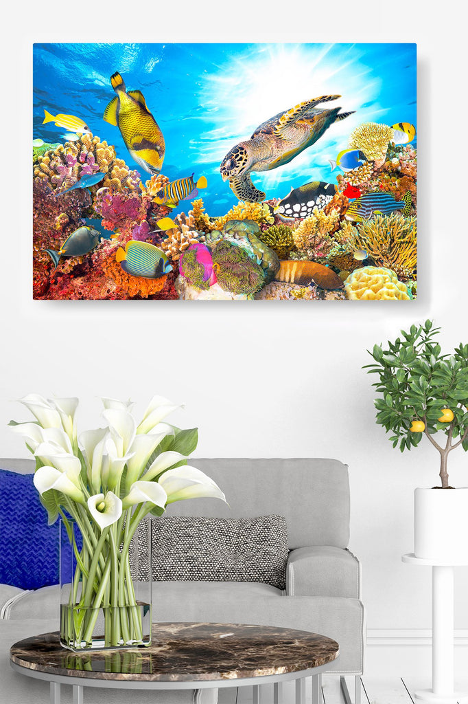 Underseas for My Wall Please, Canvas Wall Aquarium
