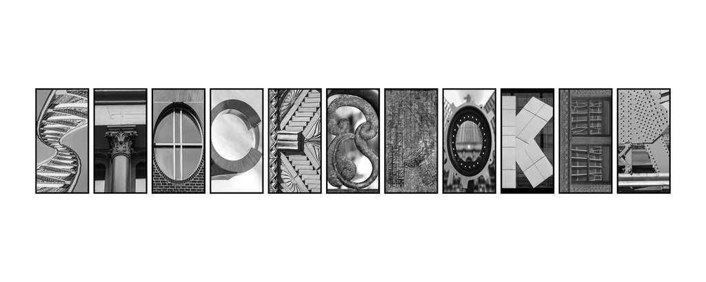 Stock Broker Photo Letter Word Art Print - 8" x 20"