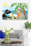Beach Dogs, Sunglasses, Sunshine On My Mind, Palm Tree