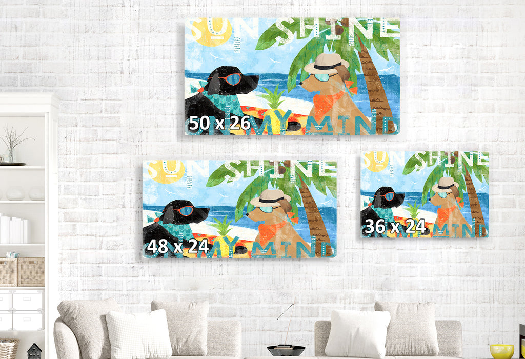 Beach Dogs, Sunglasses, Sunshine On My Mind, Palm Tree
