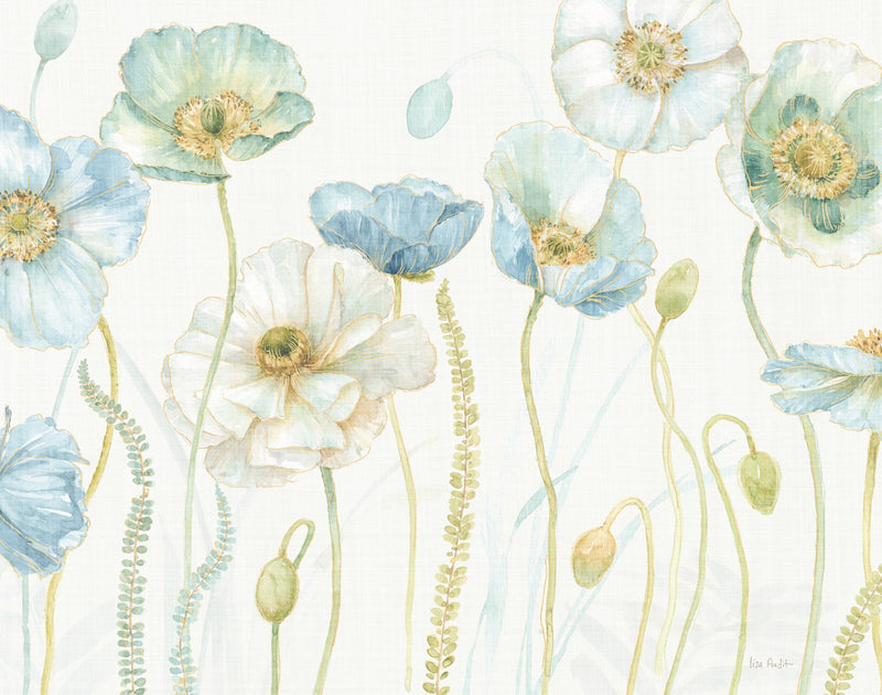Greenhouse Flowers on Linen Cream