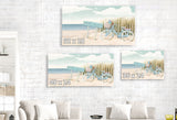 Beach Bike, Beach Sign, Sand, Ocean View, Teal, Cyan, Tan, Clouds, Coastal, Soft, Beach Grass