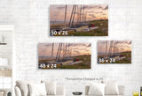 Sailboats on Long Beach at Sunset Triptych 3 Panel