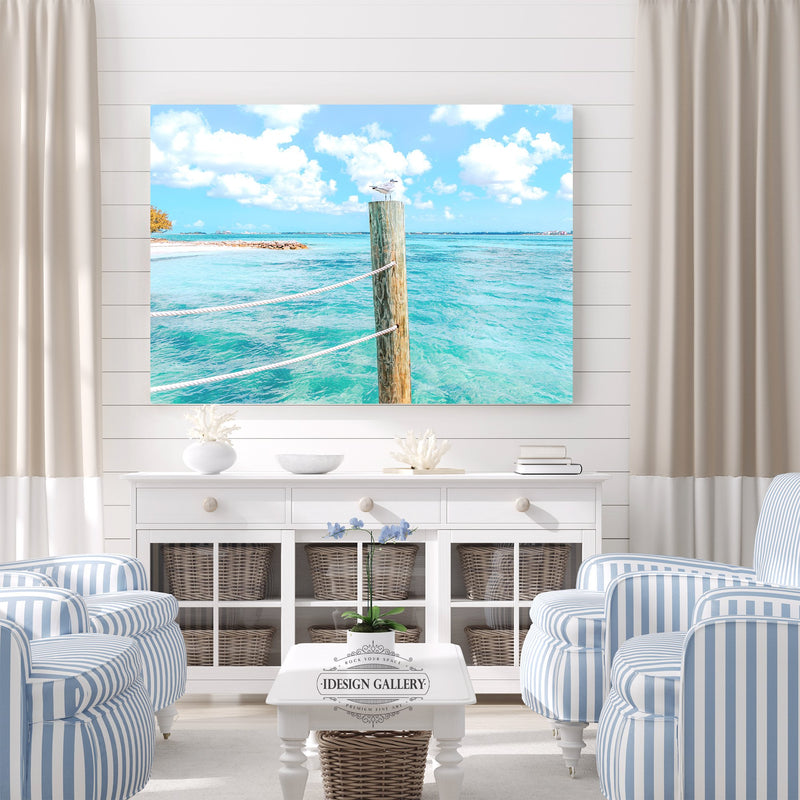 Crystal Blue Caribbean View from Pier