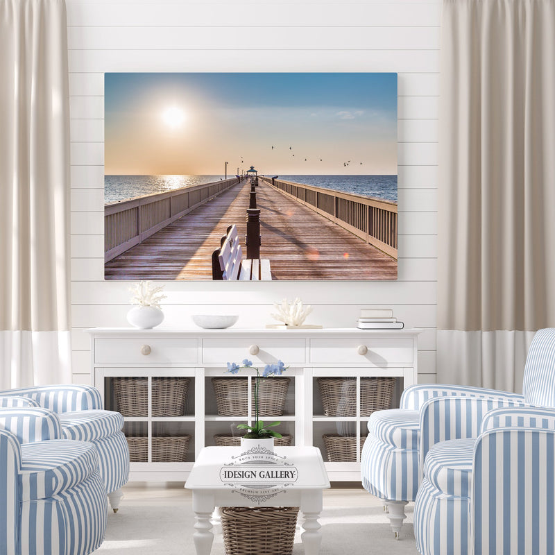 Ocean Pier Right Down the Middle