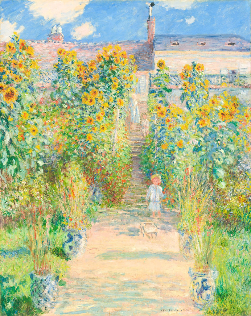 Claude Monet - The Artists Garden at Vetheuil
