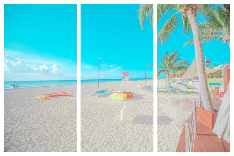 Chroma Key Kismet Beach Triptych 3 Panel