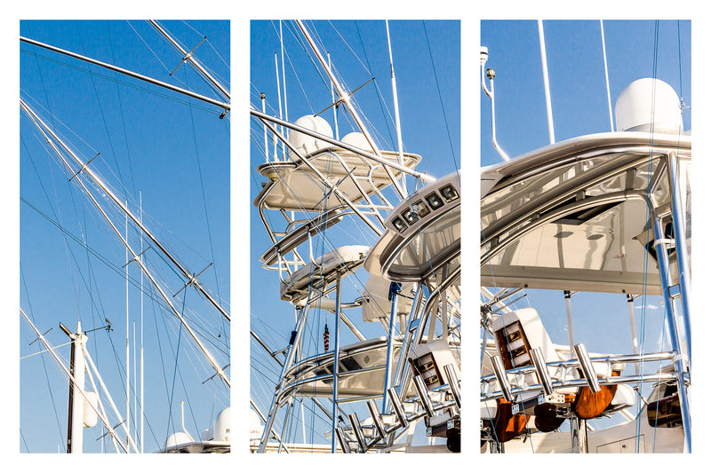 fishing boat blue sky