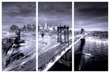 Manhattan Bridge wide angle panorama Black & White