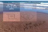 Law is a Beach Sand Writing & Legal Graphic