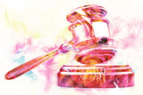 red, pink,  canvas print metal print print gallery wrap court gavel Wall Art waiting room Office metal legal graphic legal law icons law justice icons gavel flowers colorful Canvas butterflies bright bokeh Blue art