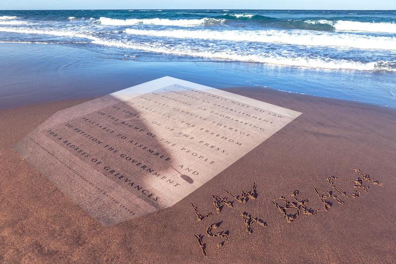  waves Wall Art waiting room sand writing sand Office ocean modern metal legal graphic legal law is a beach law first amendment constitution colorful Canvas bright beach art 1st amendment