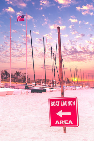 Boat Launch Area on a Sailboat Beach