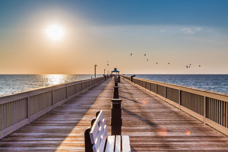 Ocean Pier Right Down the Middle