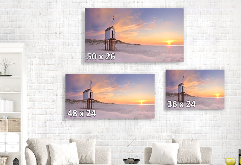 Beach Box Lookout, Lifeguard Stand, Sunset, White Sand