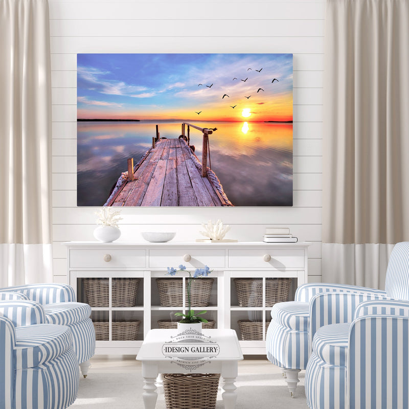 Early Bird Dock Fly-By Sunrise Sunset