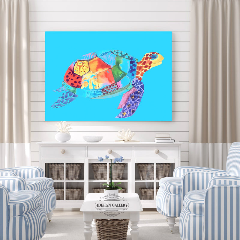 Cute Colorful Sea Turtle