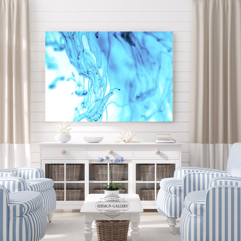 Blues Shower Liquid Abstract