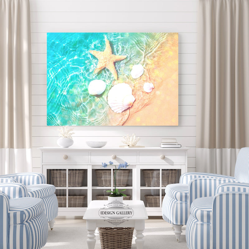 Relax with Starfish and Shells at the Beach