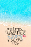 lifes a beach, graphic, on canvas, sand, blue water, colorful, clean, coastal living, wall decor