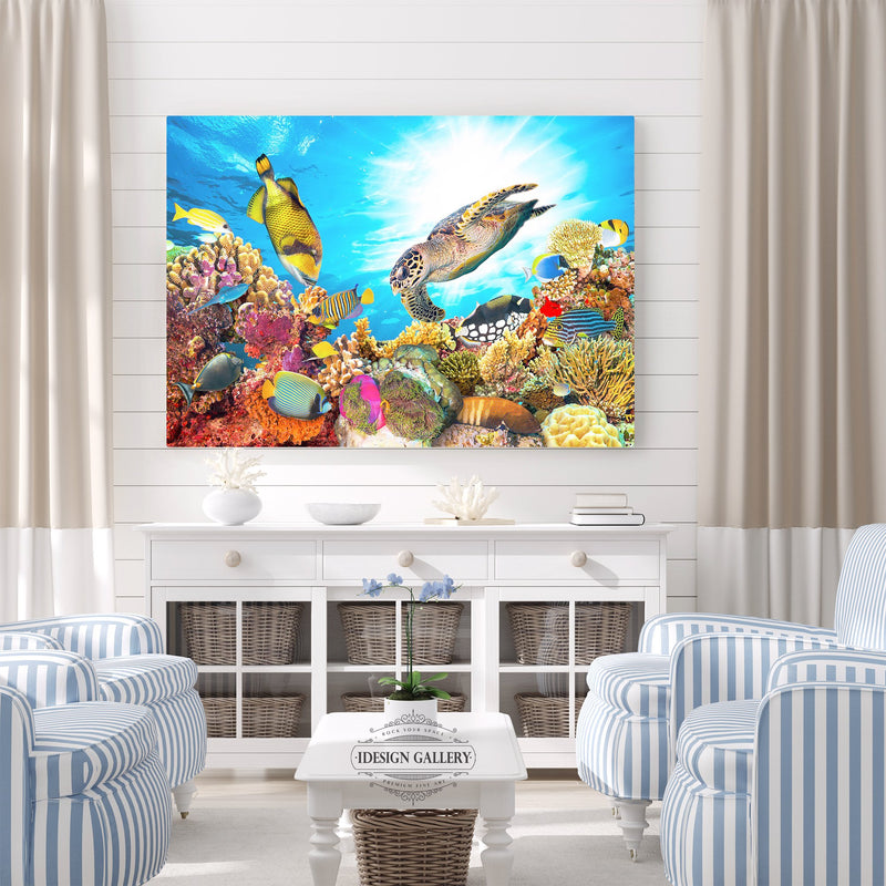 Underseas for My Wall Please, Canvas Wall Aquarium