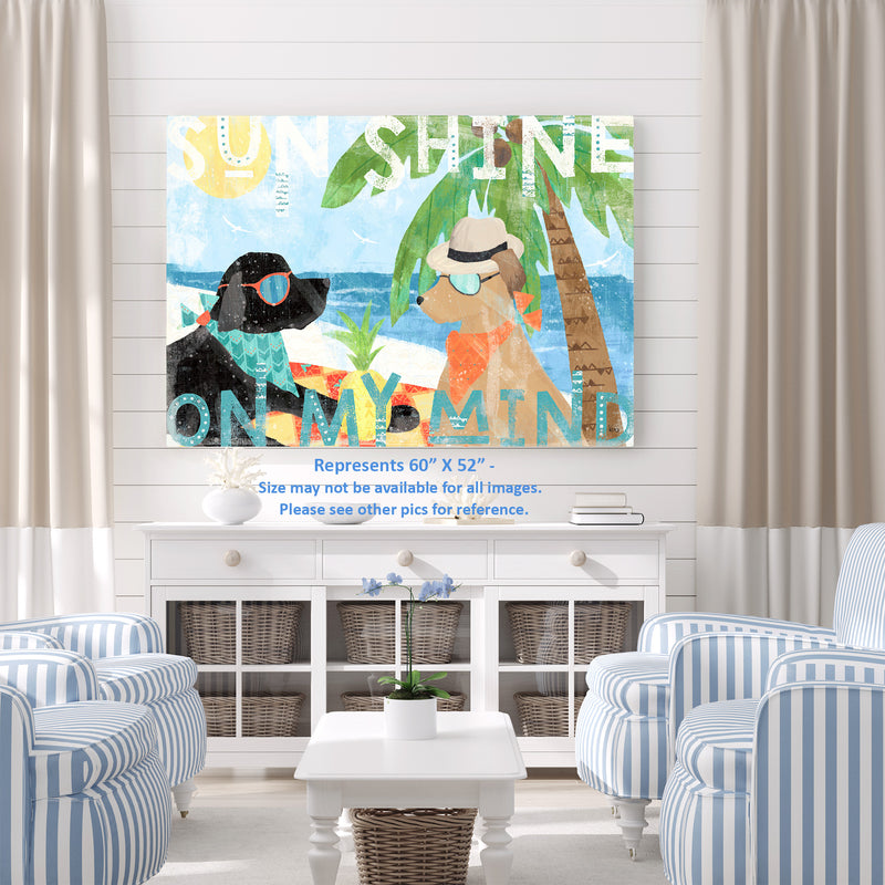 Beach Dogs, Sunglasses, Sunshine On My Mind, Palm Tree