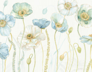Greenhouse Flowers on Linen Cream