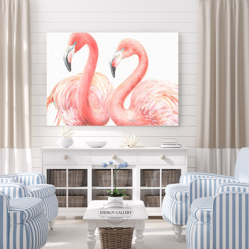 Pink Profile Pair Flamingo's