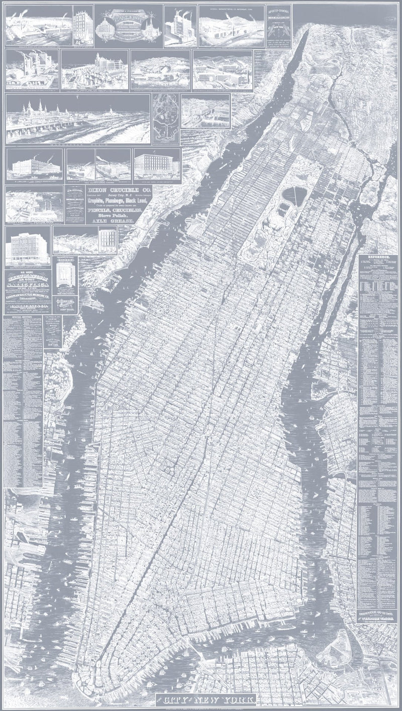 New York City - Manhattan Vintage Map